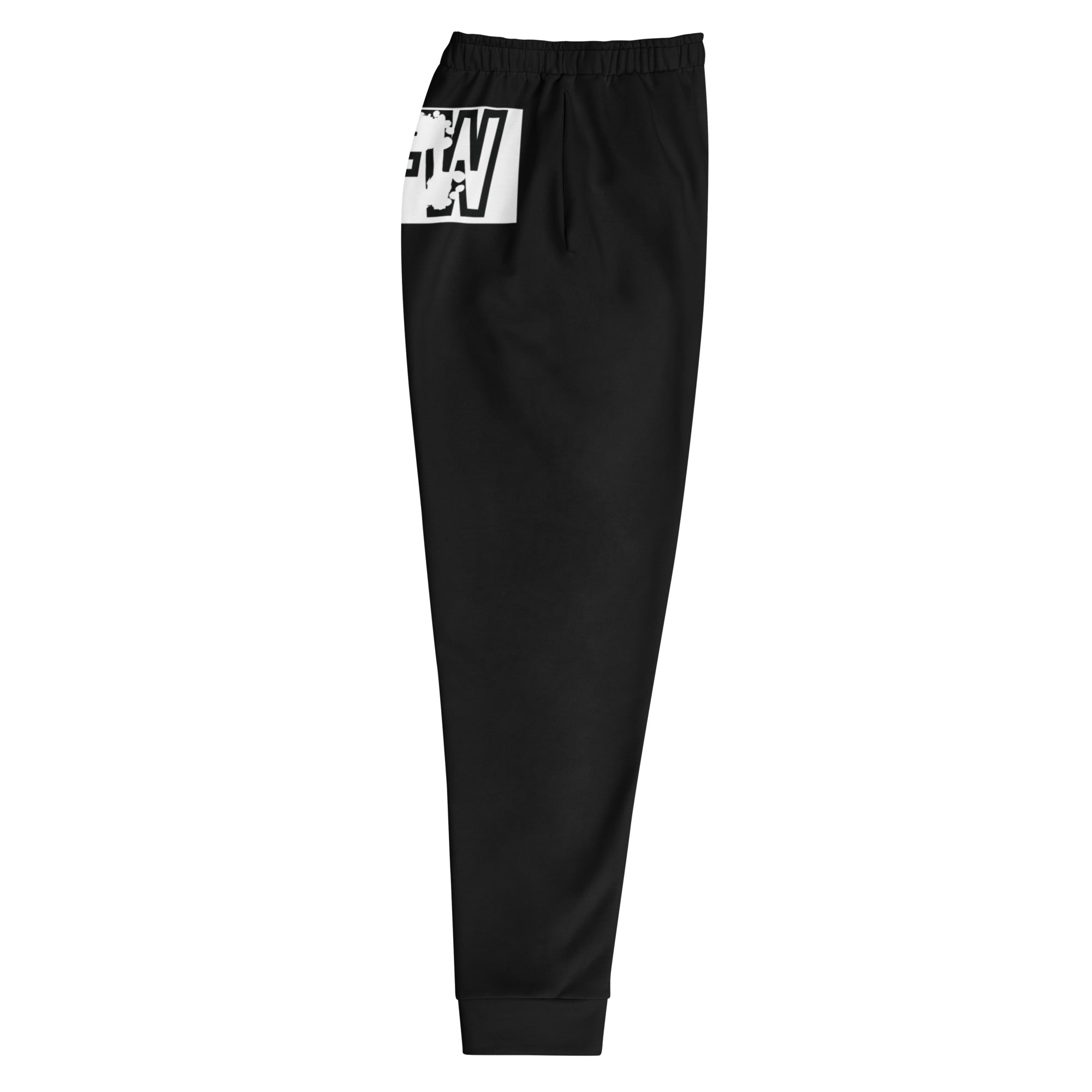 Black & Silver logo BFW Footprints - Black Men's Joggers