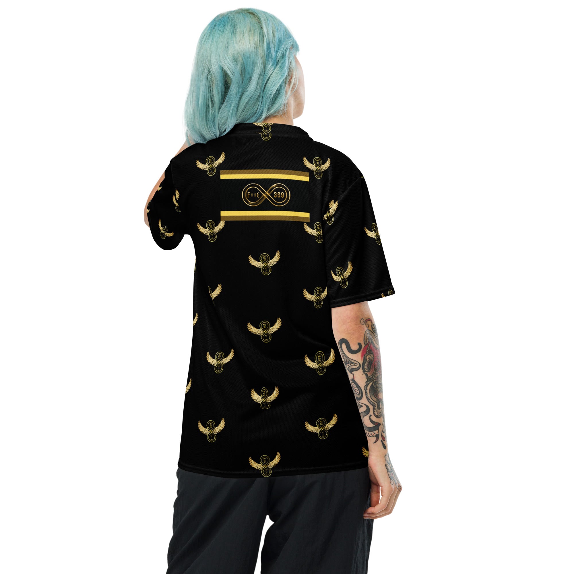 Golden Steppers / Black - BFW Lay Around unisex sports jersey