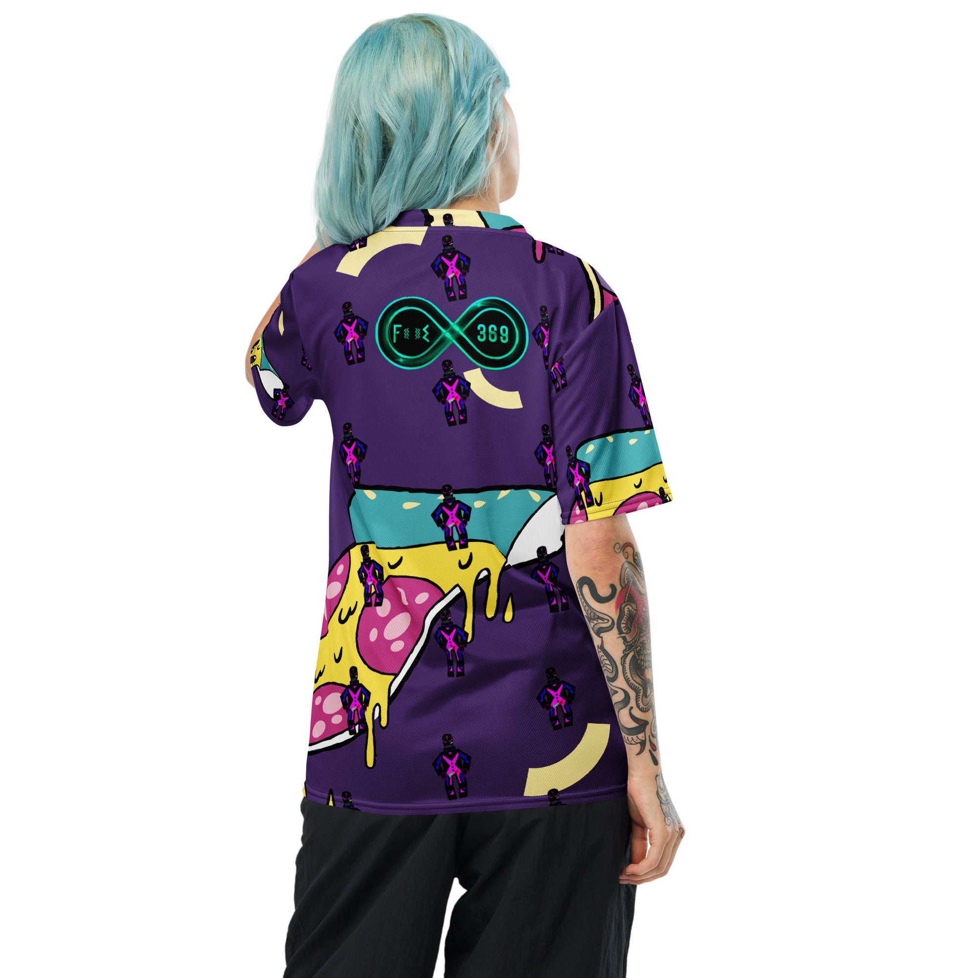 Killer Pizza / Purple - BFW Lay Around unisex sports jersey