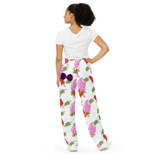 Cold Popsicle / White - BFW Lay Around unisex wide-leg pants