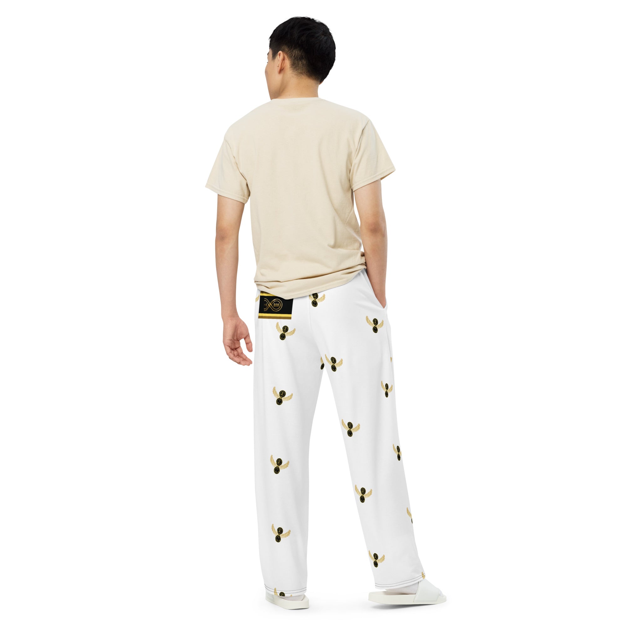 Golden Steppers / White - BFW Lay Around unisex wide-leg pants