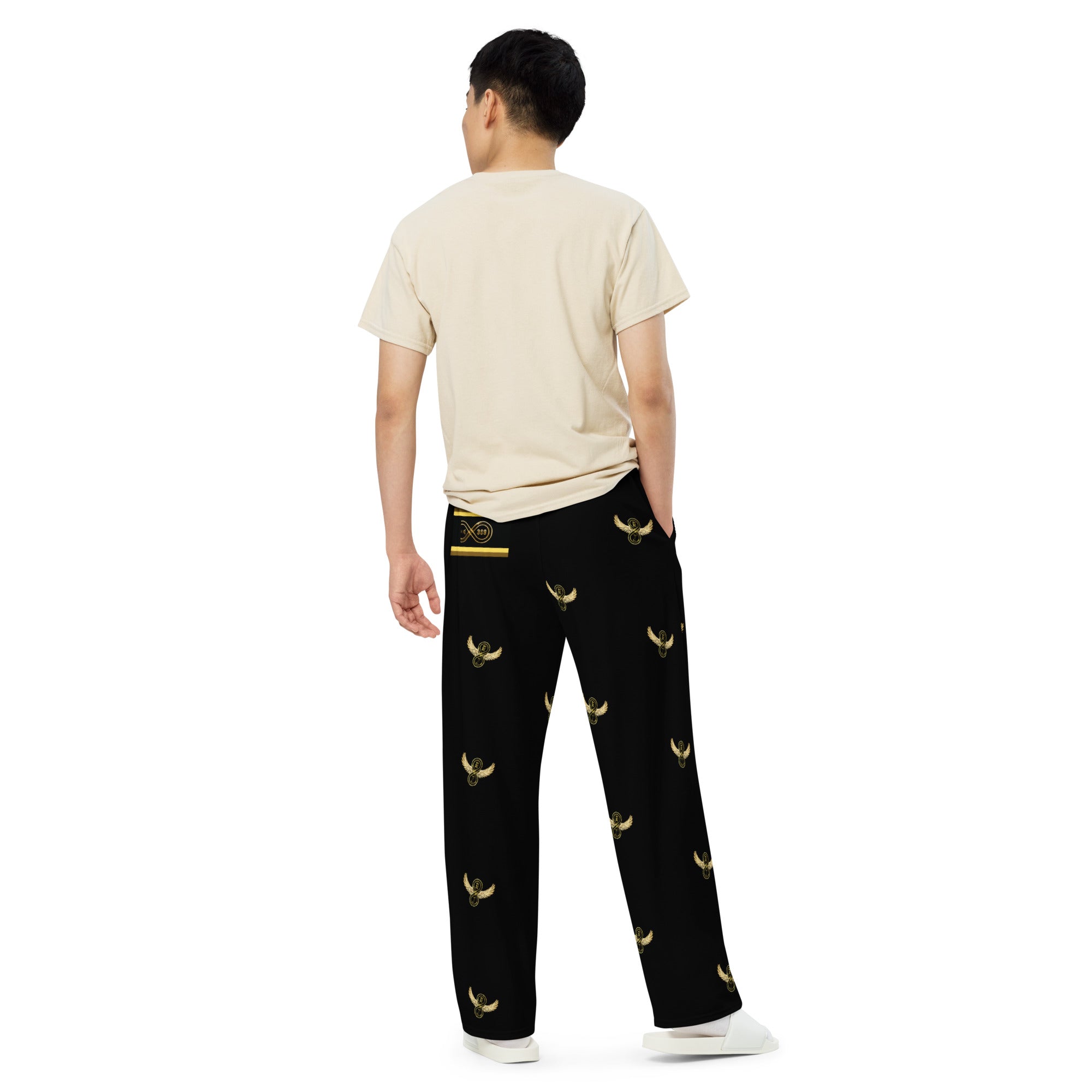 Golden Steppers / Black - BFW Lay Around unisex wide-leg pants