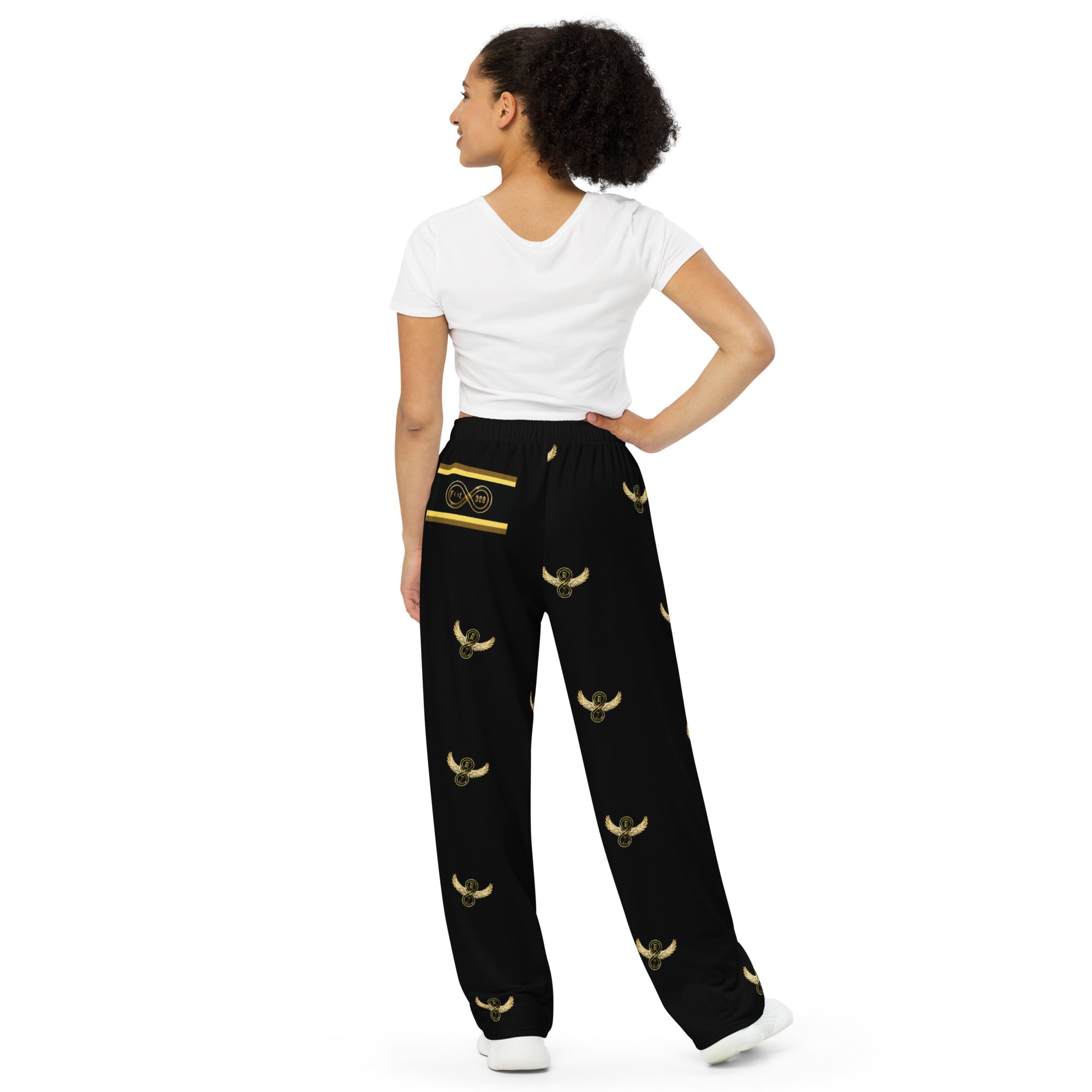 Golden Steppers / Black - BFW Lay Around unisex wide-leg pants