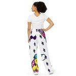 Load image into Gallery viewer, Killer Pizza / White - BFW Lay Around unisex wide-leg pants
