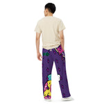 Load image into Gallery viewer, Killer Pizza / Purple - BFW Lay Around unisex wide-leg pants
