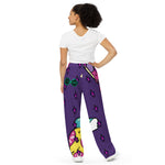 Load image into Gallery viewer, Killer Pizza / Purple - BFW Lay Around unisex wide-leg pants
