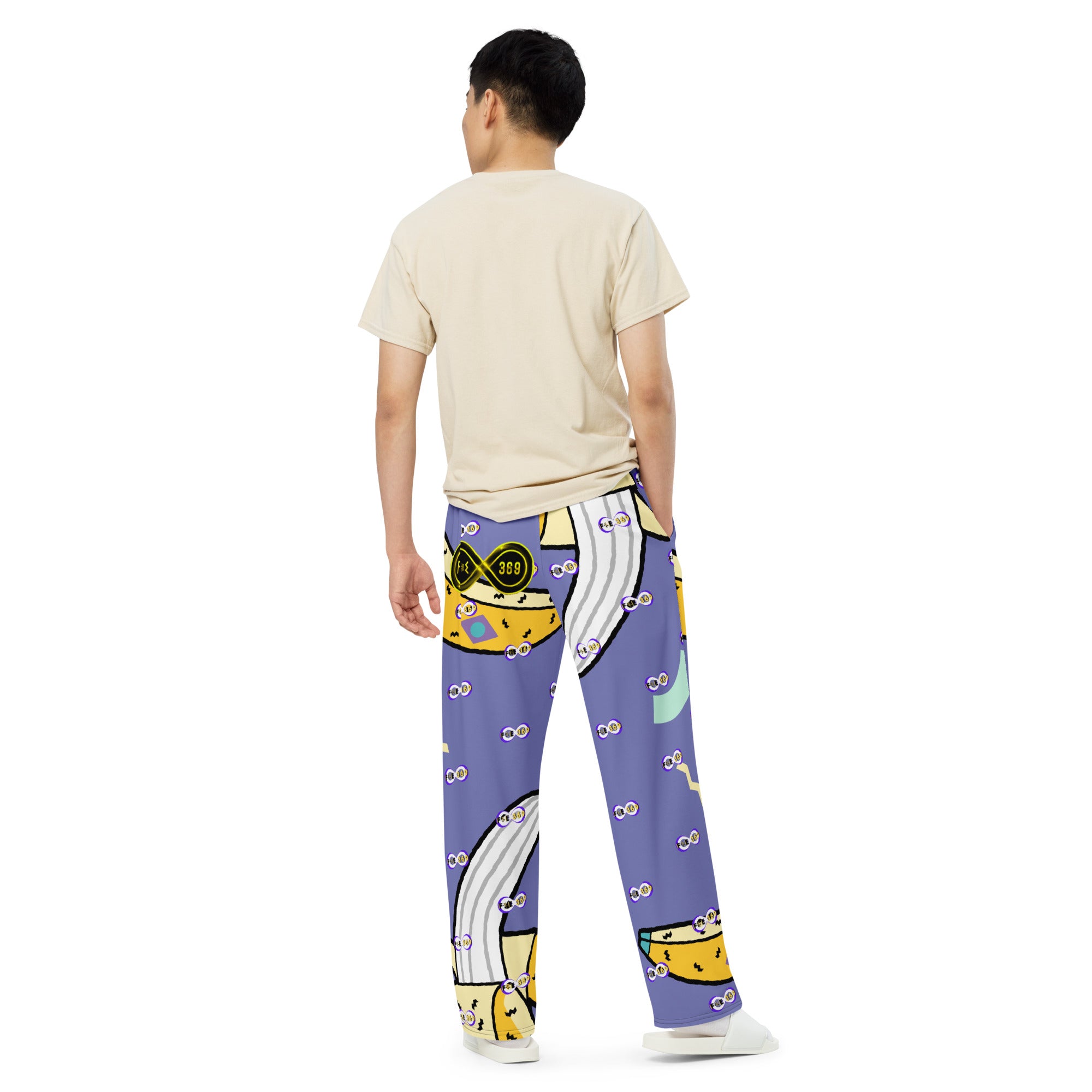 Banana Savage / Purple - BFW Lay Around unisex wide-leg pants