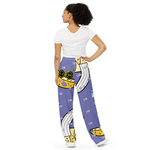 Banana Savage / Purple - BFW Lay Around unisex wide-leg pants