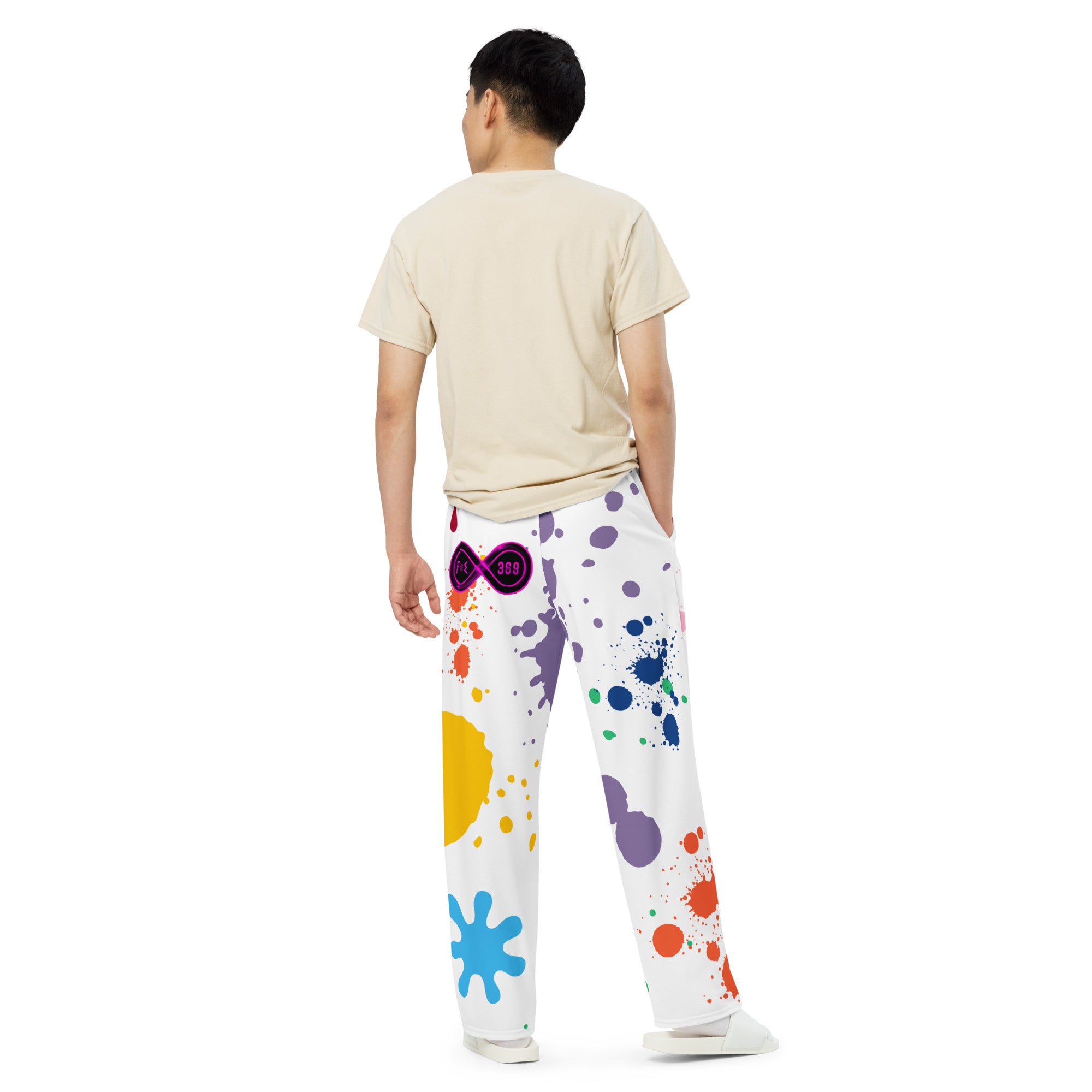 Paint Spill - BFW Lay Around unisex wide-leg pants