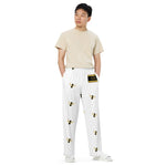 Load image into Gallery viewer, Golden Steppers / White - BFW Lay Around unisex wide-leg pants
