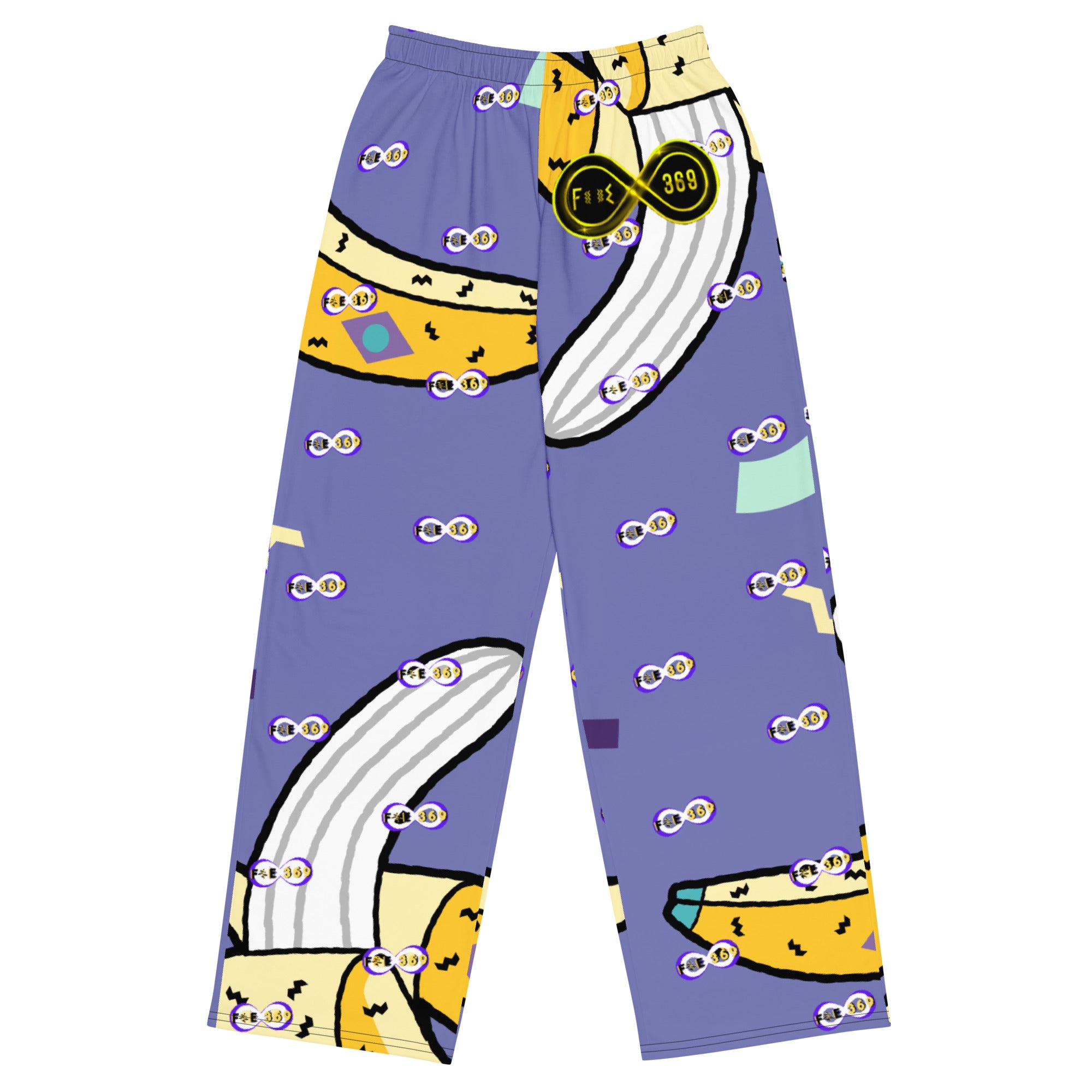 Banana Savage / Purple - BFW Lay Around unisex wide-leg pants