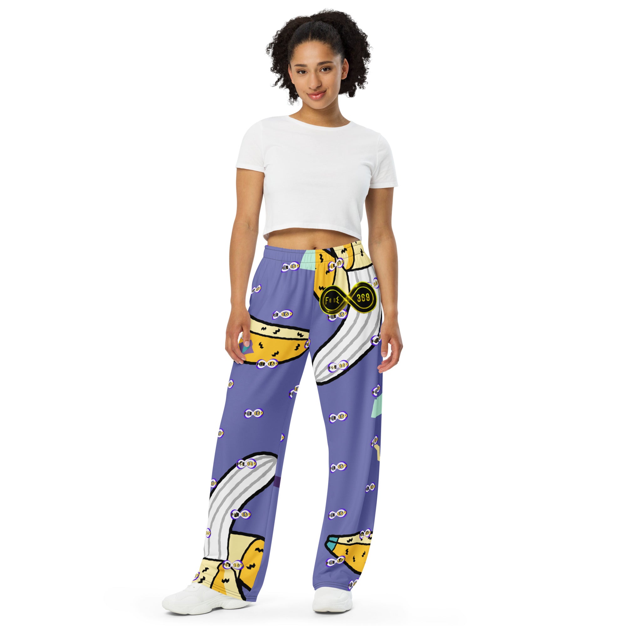 Banana Savage / Purple - BFW Lay Around unisex wide-leg pants