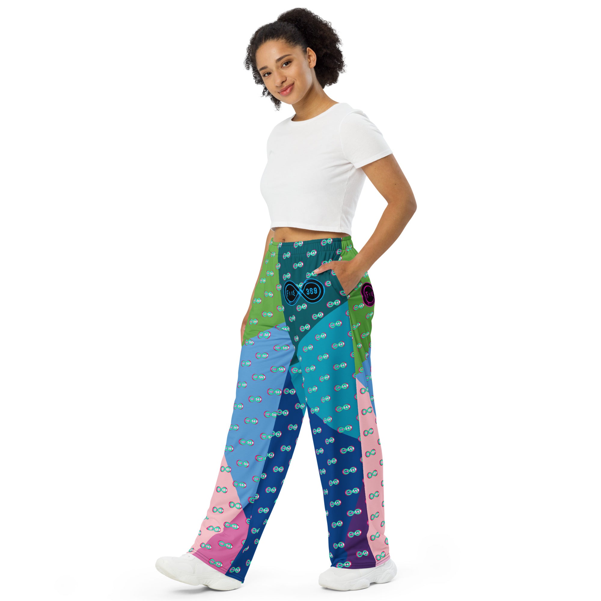 Falling Rainbow - BFW Lay Around unisex wide-leg pants