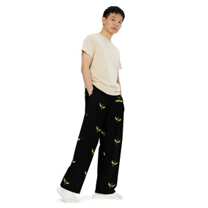 Golden Steppers / Black - BFW Lay Around unisex wide-leg pants