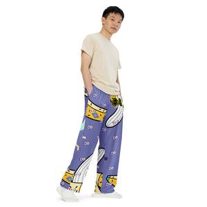 Banana Savage / Purple - BFW Lay Around unisex wide-leg pants