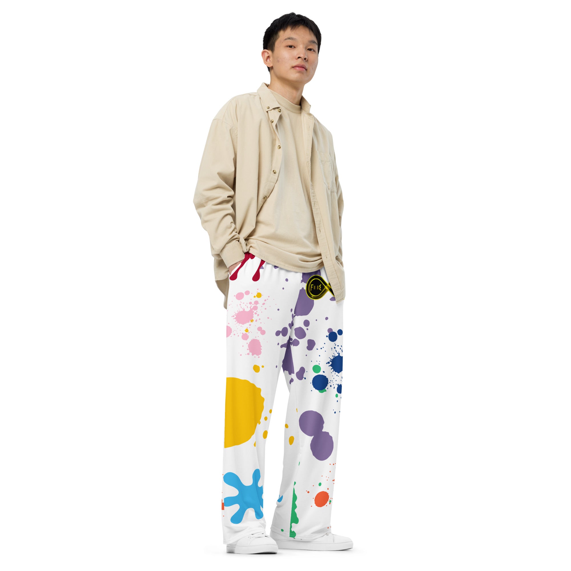 Paint Spill - BFW Lay Around unisex wide-leg pants