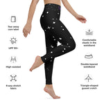 Load image into Gallery viewer, Purple &amp; Yellow BFW Bubble Logo - Stars Yoga Leggings
