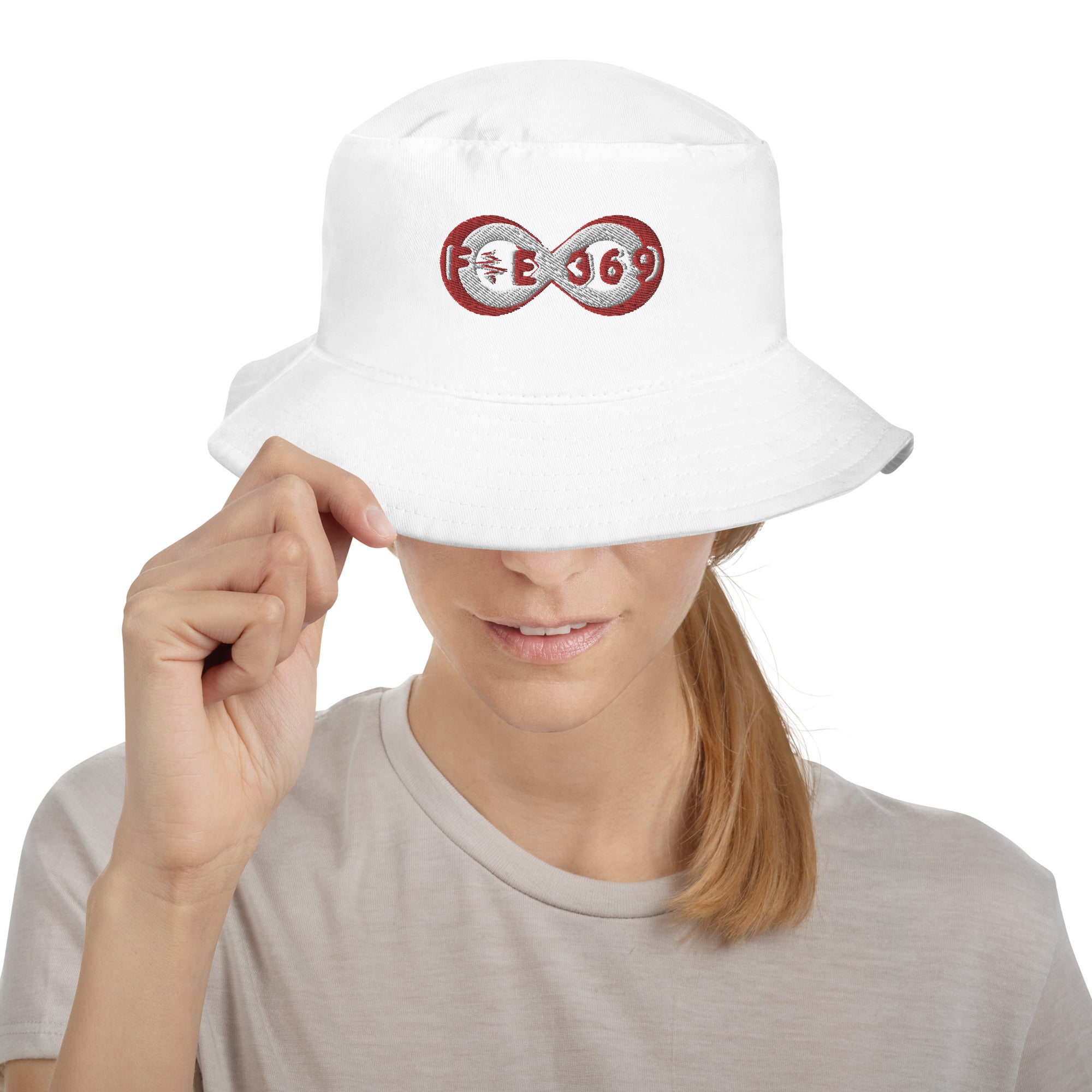 Red & White BFW Embroidery Logo - Bucket Hat