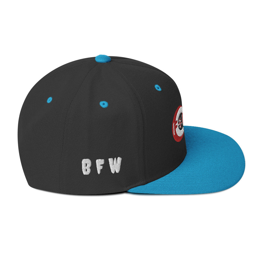 Red & White BFW Bubble Logo - Snapback Hat