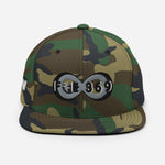 Load image into Gallery viewer, Black &amp; Silver BFW Bubble Logo - Snapback Hat
