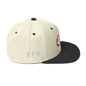 Red & White BFW Bubble Logo - Snapback Hat