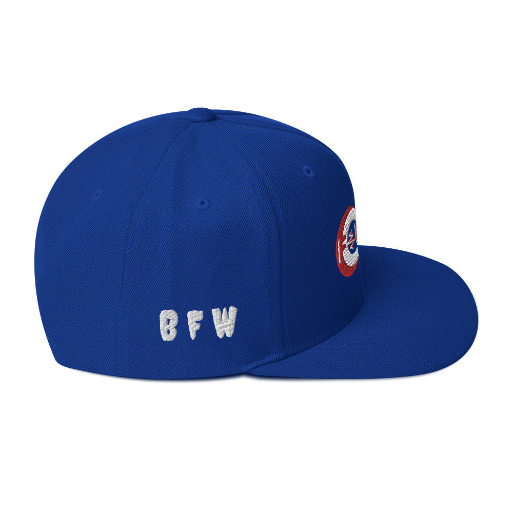 Red & White BFW Bubble Logo - Snapback Hat