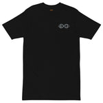 Load image into Gallery viewer, Black &amp; Silver BFW Embroidery Bubble Logo - Men’s premium heavyweight tee
