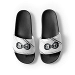 Load image into Gallery viewer, Black &amp; Silver BFW Bubble Logo - Men’s slides
