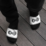 Load image into Gallery viewer, Black &amp; Silver BFW Bubble Logo - Men’s slides
