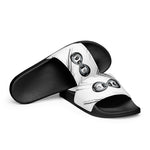 Load image into Gallery viewer, Black &amp; Silver BFW Bubble Logo - Men’s slides
