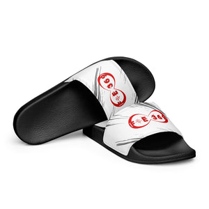 Red & White BFW Bubble Logo - Men’s slides