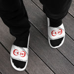 Load image into Gallery viewer, Red &amp; White BFW Bubble Logo - Men’s slides
