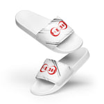 Load image into Gallery viewer, Red &amp; White BFW Bubble Logo - Men’s slides
