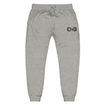 Load image into Gallery viewer, Black &amp; Silver BFW Embroidery Bubble Logo - Unisex fleece sweatpants
