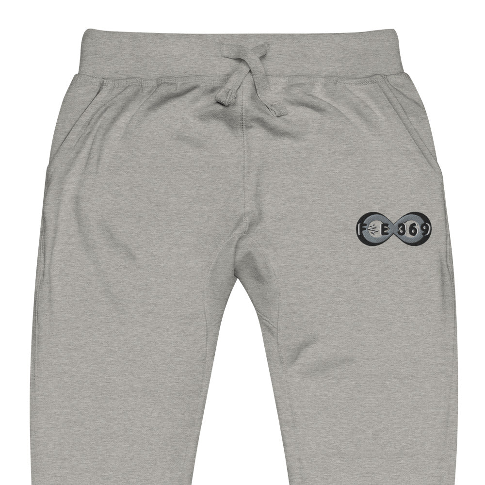 Black & Silver BFW Embroidery Bubble Logo - Unisex fleece sweatpants