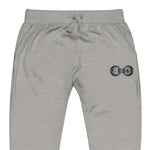 Load image into Gallery viewer, Black &amp; Silver BFW Embroidery Bubble Logo - Unisex fleece sweatpants
