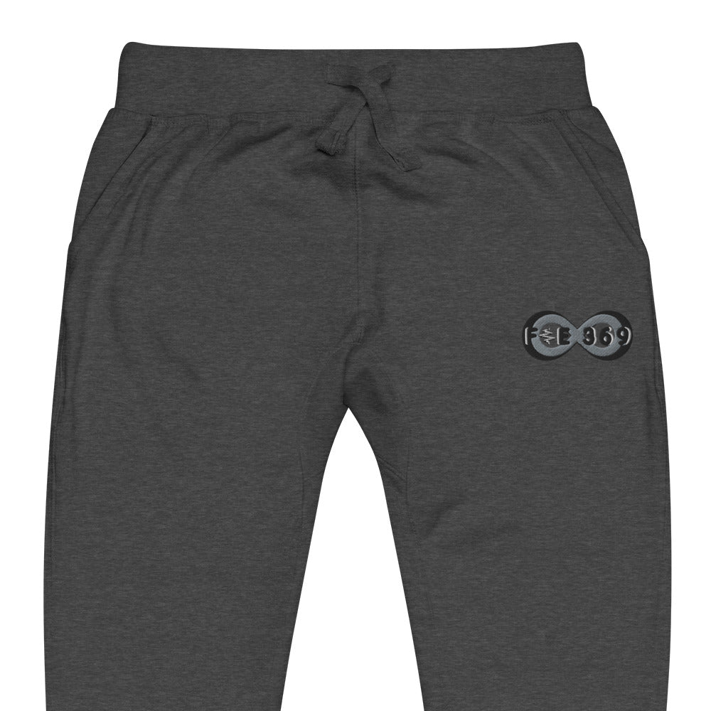 Black & Silver BFW Embroidery Bubble Logo - Unisex fleece sweatpants