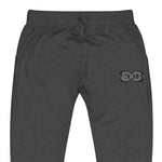 Load image into Gallery viewer, Black &amp; Silver BFW Embroidery Bubble Logo - Unisex fleece sweatpants
