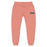 Load image into Gallery viewer, Black &amp; Silver BFW Embroidery Bubble Logo - Unisex fleece sweatpants
