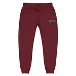 Load image into Gallery viewer, Black &amp; Silver BFW Embroidery Bubble Logo - Unisex fleece sweatpants
