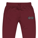 Load image into Gallery viewer, Black &amp; Silver BFW Embroidery Bubble Logo - Unisex fleece sweatpants
