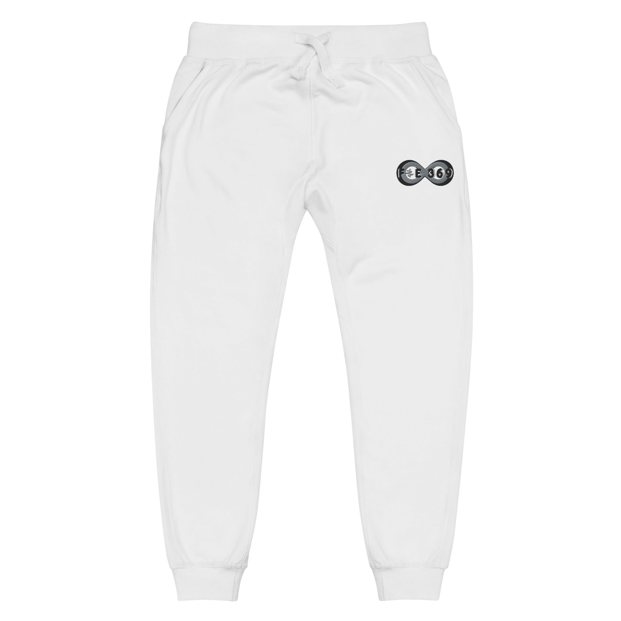 Black & Silver BFW Embroidery Bubble Logo - Unisex fleece sweatpants