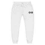 Load image into Gallery viewer, Black &amp; Silver BFW Embroidery Bubble Logo - Unisex fleece sweatpants
