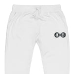 Load image into Gallery viewer, Black &amp; Silver BFW Embroidery Bubble Logo - Unisex fleece sweatpants
