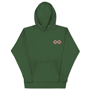 Red & White BFW Embroidery Bubble Logo - Unisex Hoodie