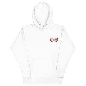 Red & White BFW Embroidery Bubble Logo - Unisex Hoodie